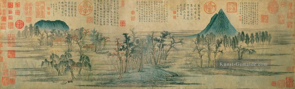 Zhao mengfu Landschaft Chinesische Kunst Ölgemälde
